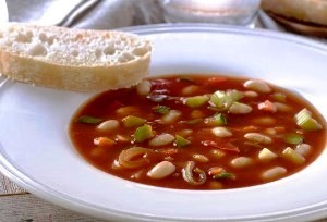 Minestrone de pasta et haricots